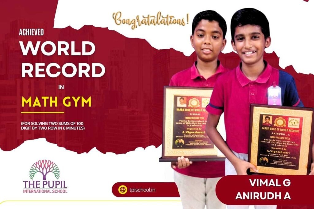Celebrating Success: World Record in Math Gym at The Pupil International School