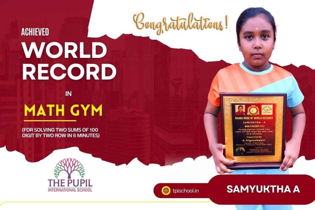 Celebrating Success: World Record in Math Gym at The Pupil International School