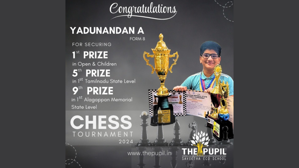 Yadunandan A: Conquering the Chessboard at The Pupil International School