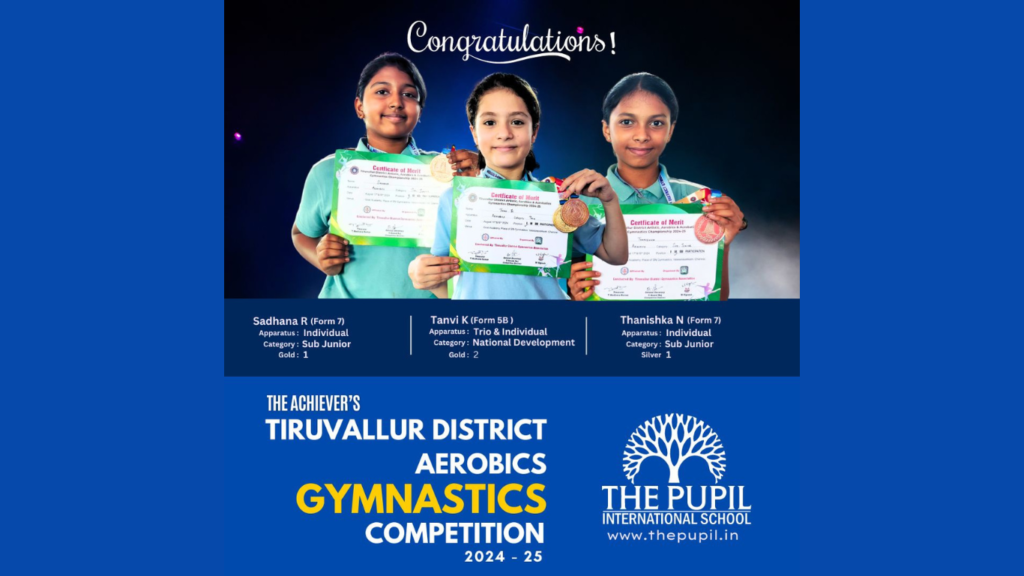 Congratulations to Our Gymnastics Medalists at The Pupil International School