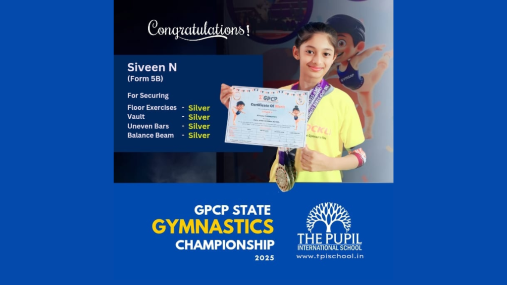 Outstanding Achievement in Gymnastics at The Pupil International School