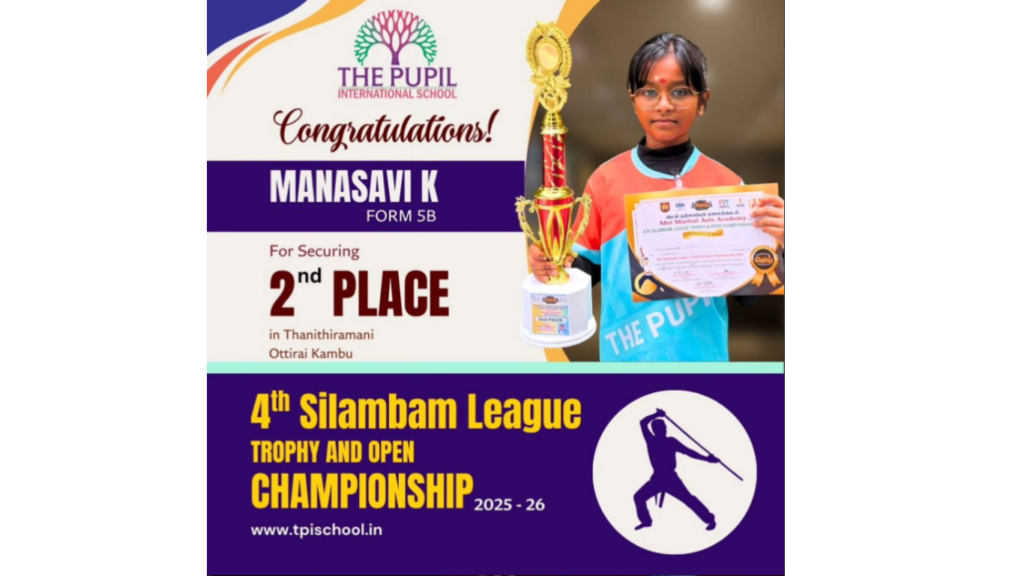 Achievement in Silambam at The Pupil International School