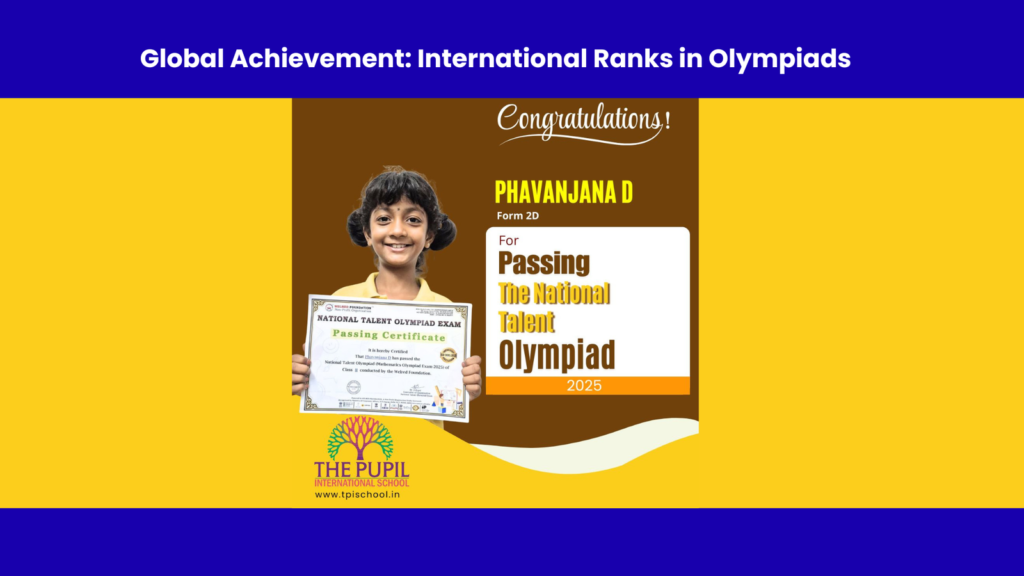 National Talent Olympiad Achievement at The Pupil International School