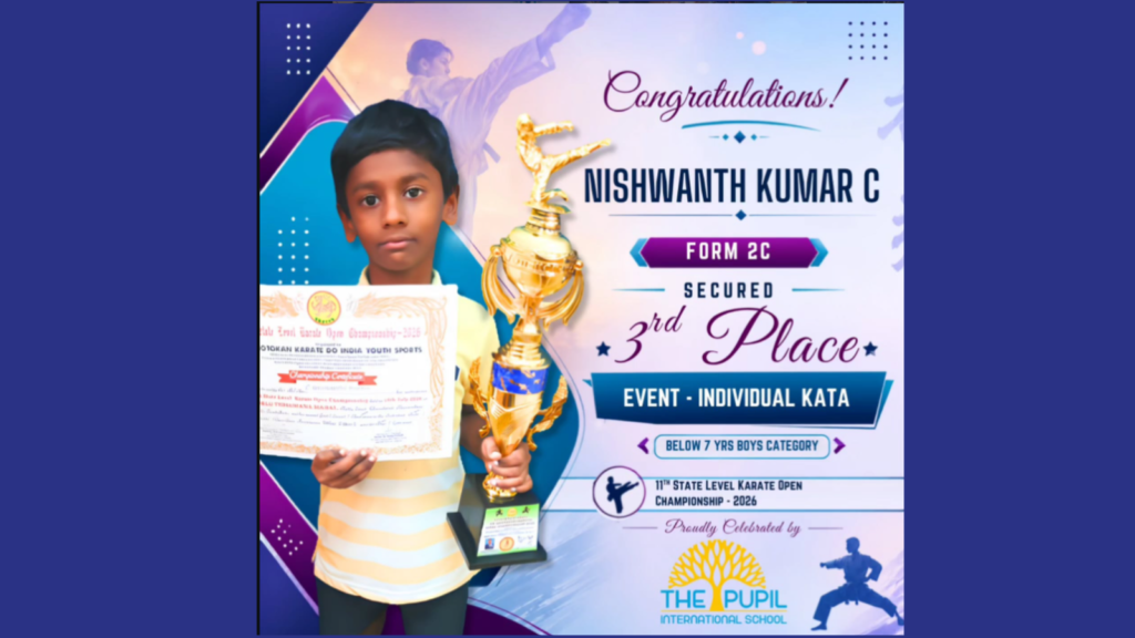 Celebrating a Karate Achievement at The Pupil International School
